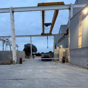 Crane Installation in cheshire controlling road barriers 2